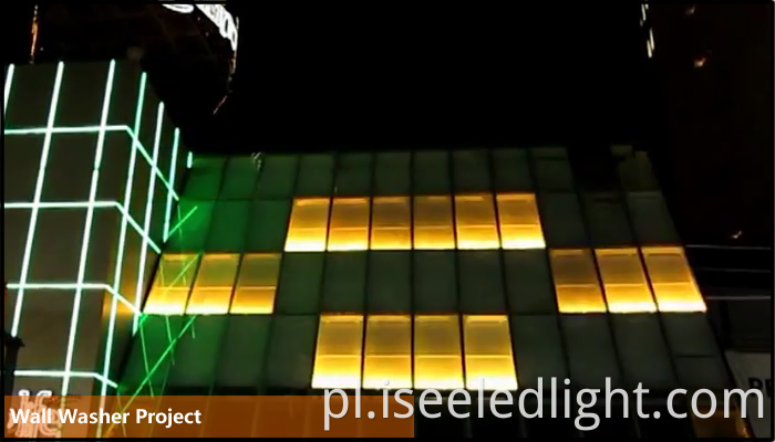 aplikacja myjki ściennej wall washer application